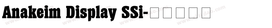 Anakeim Display SSi字体转换